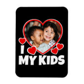 私のハート私の子供の写真パーソナライズされたフレキシブル マグネット (縦)