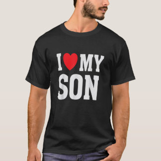 私のハート私の息子の親誇りを持った母の母のパパ Tシャツ