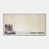 私のハート素朴は戦闘靴を着用軍隊ママ デスクマット (正面)