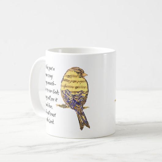 私のハート聖書の聖なる書物、 経典鳥に歌を入れる コーヒーマグカップ (正面左)