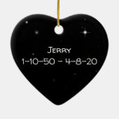 私のハート記憶オーナメント セラミックオーナメント (裏面)