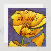 「私のハート」の先生葉書 (正面/裏面)