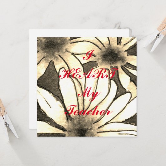 「私のハート」の先生葉書 (正面/裏面インサイチュ)