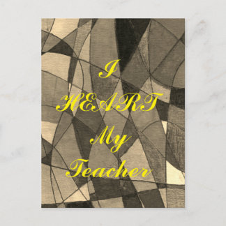 「私のハート」の先生葉書 ポストカード