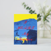 「私のハート」の先生葉書 ポストカード (スタンド正面)