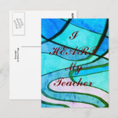 「私のハート」の先生葉書 ポストカード (正面/裏面)