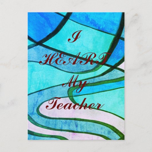 「私のハート」の先生葉書 ポストカード (正面)