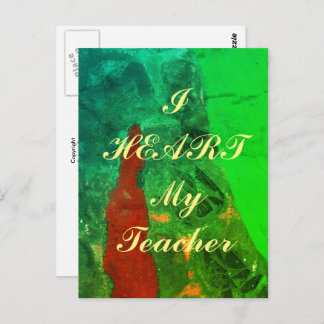 「私のハート」の先生葉書 ポストカード