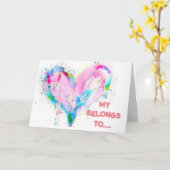 **私のハート**は君****周年記念**** カード (黄色い花)