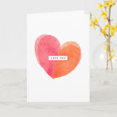 私のハート カード (黄色い花)