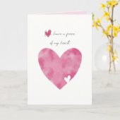 私のハート カード (黄色い花)