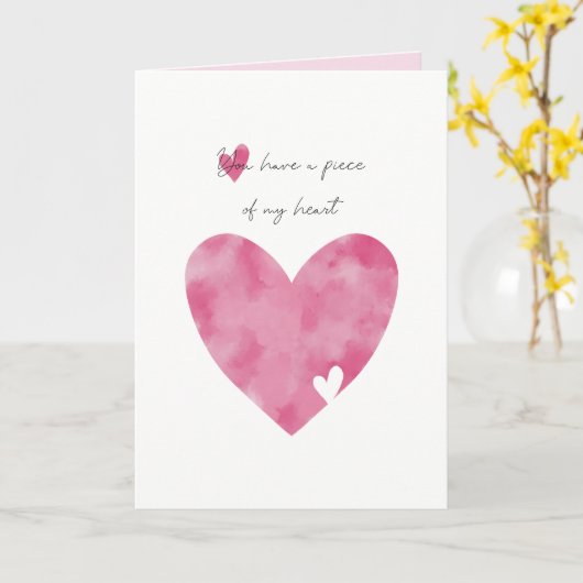 私のハート カード (黄色い花)