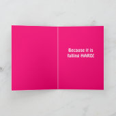 私のハート!ピンクモダンハートバレンタイン カード (内部)