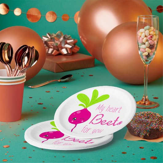 私のハート ペーパープレート