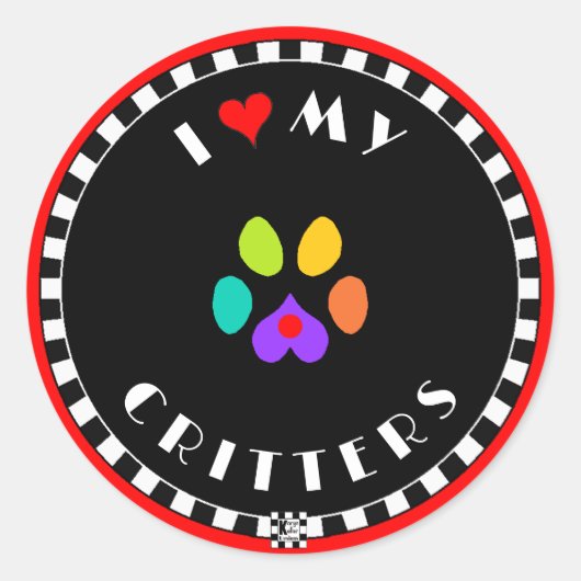 私のハート ラウンドシール (正面)