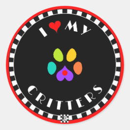 私のハート ラウンドシール