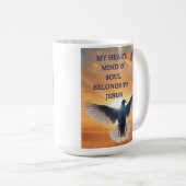 私のハート、心、魂はイエスに属する コーヒーマグカップ (正面右)