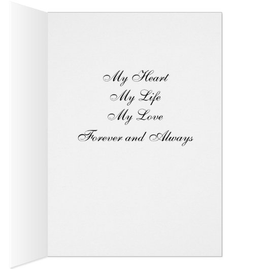 私のハート、私の人生、私の愛のバレンタインデーのカード (内側 (右))