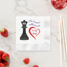 私のハート 縁ありカクテルナプキン