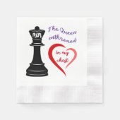 私のハート 縁ありカクテルナプキン (正面)