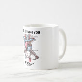 私のハート(解剖学的ハート) コーヒーマグカップ (正面右)