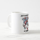 私のハート(解剖学的ハート) コーヒーマグカップ (正面左)