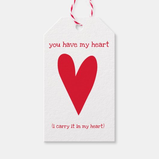 私のハート 詩| E.E.カミングス ギフトタグ (正面)