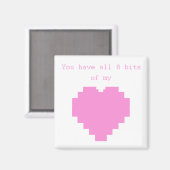 私のハートGaming Valentineのすべての8ビット マグネット (正面/裏面)