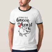 私のハートTシャツにベーコンを行くな Tシャツ (正面)