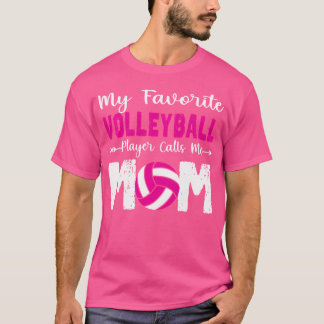 私のバお気に入りのレーボールプレーヤーは私をMom Vと呼おもしろいぶ Tシャツ