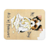 私のバイオワーテリア食べー私の宿題マグネット マグネット (横)