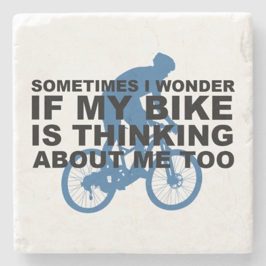 私のバイクが追随的な青について考える疑問に思って下さい ストーンコースター (正面)