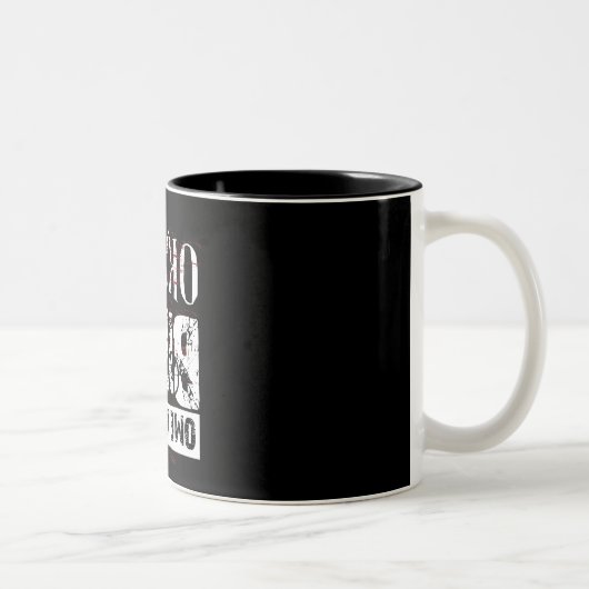 私のバイクのOkayのおもしろいなサイクリングの発言はあります ツートーンマグカップ (右)