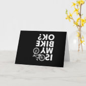 私のバイクはOKマウンテンバイおもしろいクである カード (黄色い花)