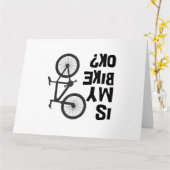 私のバイクはOKマウンテンバイおもしろいクである カード (黄色い花)