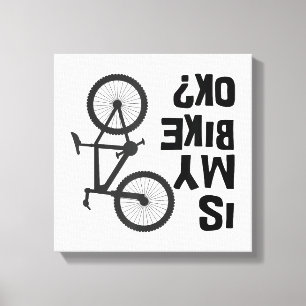 私のバイクはOKマウンテンバイおもしろいクである キャンバスプリント