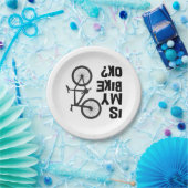 私のバイクはOKマウンテンバイおもしろいクである ペーパープレート (パーティー)