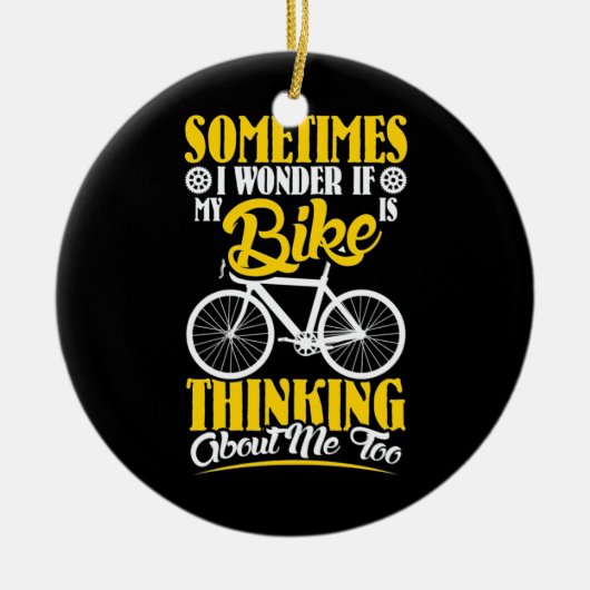 私のバイク考えるは私の周り セラミックオーナメント (正面)