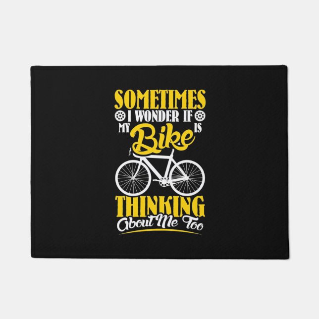 私のバイク考えるは私の周り ドアマット (正面)