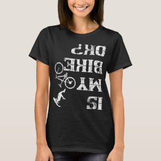 私のバイクOkサイクリングのスタント事故のクラッシュか Tシャツ