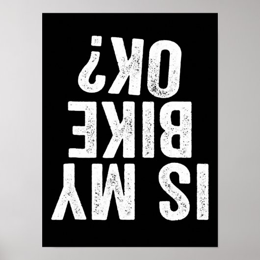 私のバイクOkバイクおもしろいダートバイクバイクもしくは自転車に乗る人 ポスター (正面)