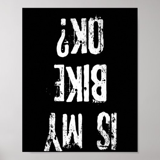 私のバイクOkバイクもしくは自転車に乗る人おもしろいギフト ポスター (正面)