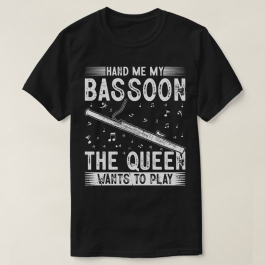 私のバスーン奏者を手渡す Tシャツ (デザイン正面)