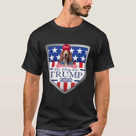 私のバセットハウンドはトランプTシャツのために Tシャツ (正面)