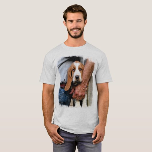 私のバセット犬の相棒のバセットハウンド Tシャツ (正面フル)