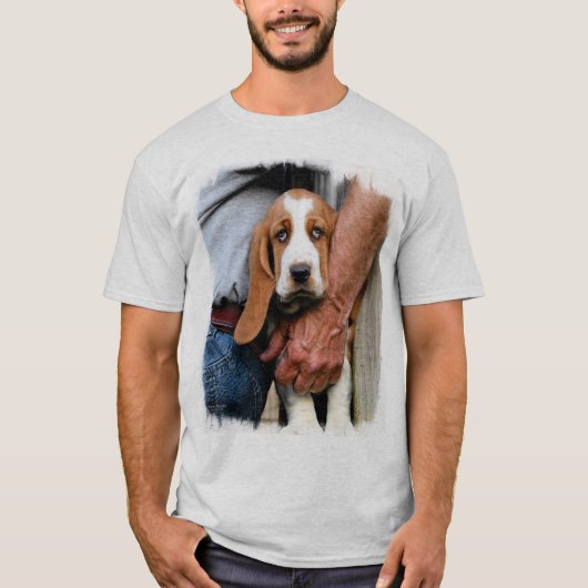 私のバセット犬の相棒のバセットハウンド Tシャツ (正面)