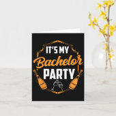 私のバチュラーパーティ新郎新婦チーム カード (黄色い花)