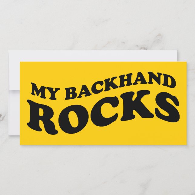 私のバックハンドロックテニスの写真カード (正面)