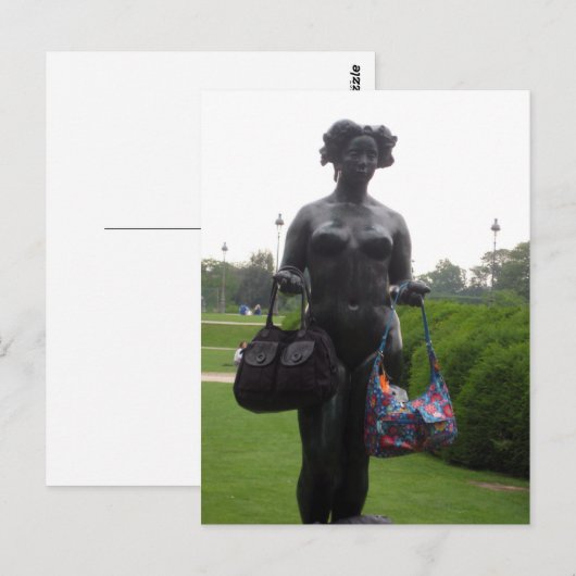 私のバッグを ポストカード (正面/裏面)