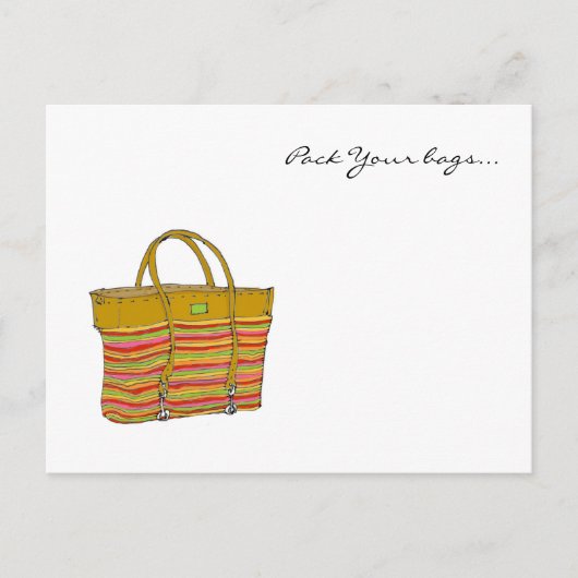 私のバッグ、あなたのバッグをパック… ポストカード (正面)